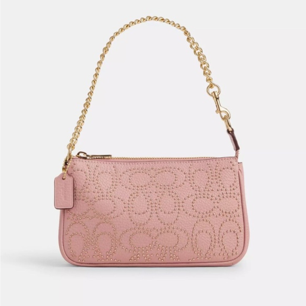 🔥NWT COACH Nolita‎ 19 With Signature Rivets Leather in Pink - Picture 5 of 16